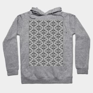 Black and grey geometrical shapes pattern Hoodie